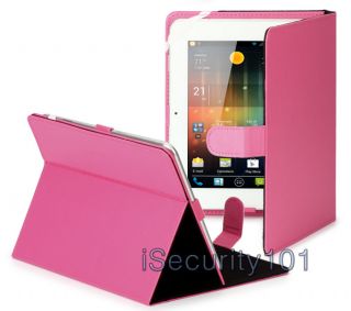New Pink Protective Leather Stand Cover Case for 8 inch Android