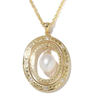 Designs by Veronica™ Double Oval Cultured Freshwater Pearl and CZ