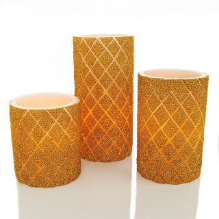 Winter Lane 4 1/2, 6 and 8 Diamond Cut Flameless LED Candles