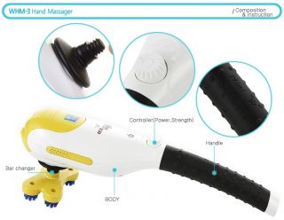  WHM 3 Personal Hand held Electronic MASSAGER / Neck Back Full Body