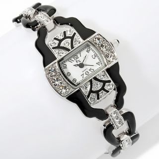  black enamel art deco bracelet watch note customer pick rating 82 $ 49