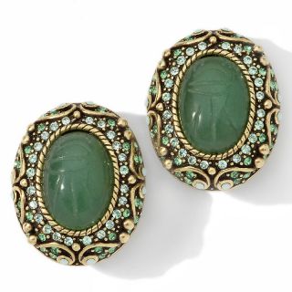  carved green agate oval earrings note customer pick rating 4 $ 89