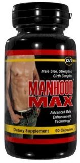Manhood Max Penis Enlargement Pills Gain Grow 4 inches 1.5 INCH GIRTH