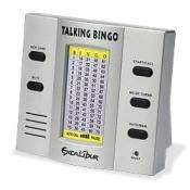 Excalibur Electronics Talking Speaking Bingo Silver Hand Held Game