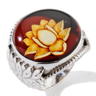  amber sterling silver lotus ring note customer pick rating 8 $ 69 93