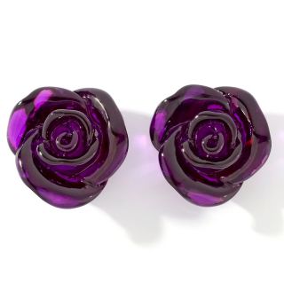 Niecy Nash Collection Carved Flower Stud Earrings