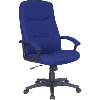  Navy Blue Fabric Upholstered High Back Executive Swivel Office Chair