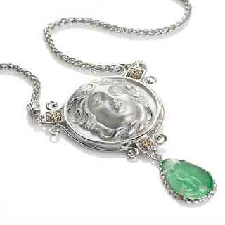 Tagliamonte Sterling Silver and 14K Medusa Intaglio 18 Neckla at