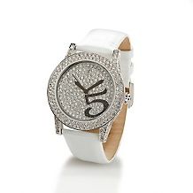 Victoria Wieck Pavé and Baguette Crystal Panther Link Bracelet Watch