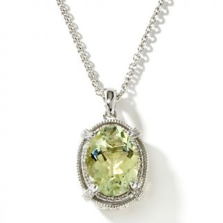 Ramona Singer 8.28ct Prasiolite and Diamond Sterling Silver Pendant