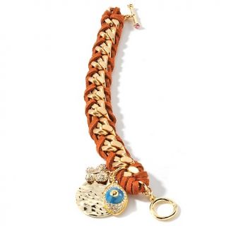  carey suede wrapped pave charm 7 1 2 bracelet rating 15 $ 22 87 s