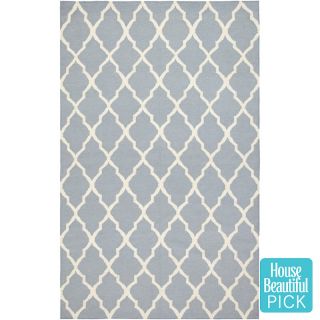 Rizzy Home Swing Hand Woven Dhurrie Rug Blue   2 6 x 8