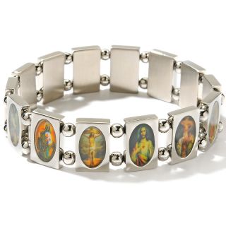 Michael Anthony Jewelry® Bible Image Stainless Steel Stretch Bracelet