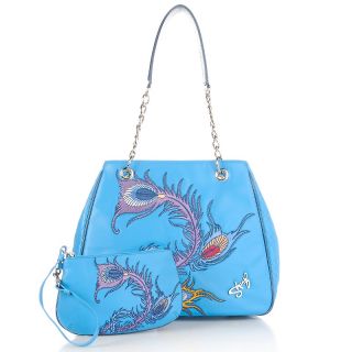 Handbags and Luggage Shoulder Bags Sharif Peacock Feather Leather