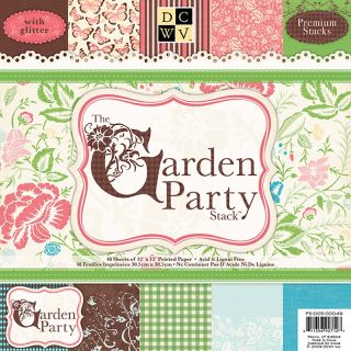 106 6296 die cuts with a view dcwv garden party paper stack 12 x 12 48