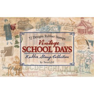110 9946 tj designs rubber stamp set vintage school days rating be the