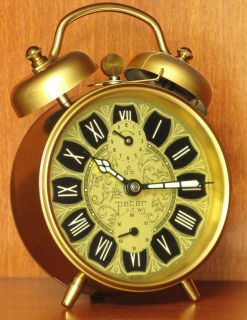 VERY LOUD NEW OLD STOCK Vintage Classic Peter Alarm Clock German Desk
