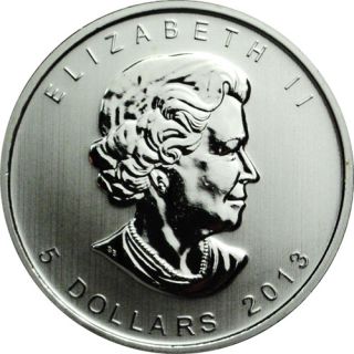  Silver Five Dollar Canadian Antelope Queen Elizabeth II Coin