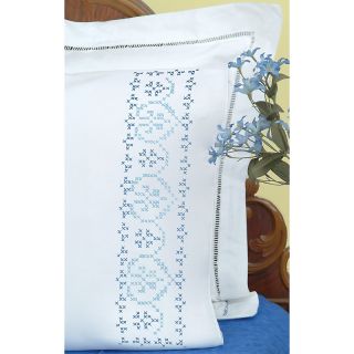 110 8963 stamped pillowcases with white perle edge 2 pack xx americana