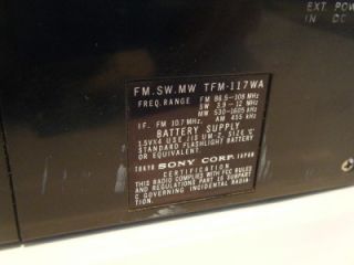 60s Sony Transistor Am FM Esaki Radio TFM 117 Nice