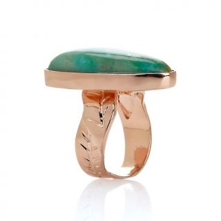Mine Finds by Jay King Tyrone Turquoise Desert Rosé Metal Ring