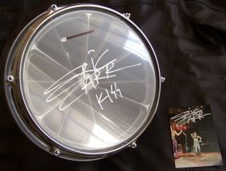KISS Eric Carr signed 12 Animalize stage used roto tom drum & signed