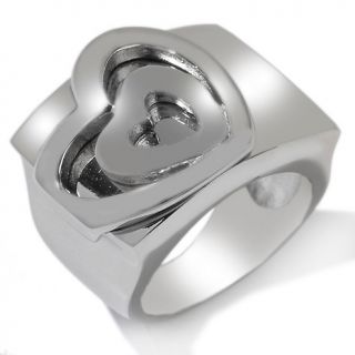 116 843 stately steel stately steel asymmetrical heart ring note