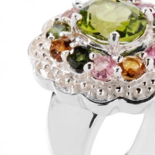 Colleen Lopez 2.92ct Peridot and Colors of Tourmaline Sterling Silver