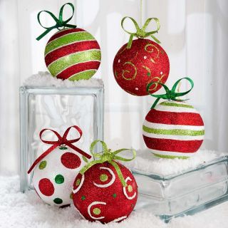 113 4672 improvements improvements glittered ball ornament collection