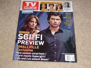TOM WELLING * SMALLVILLE * ERICA DURANCE July 23   Aug 5 2007 TV GUIDE