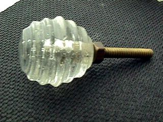 Fab Used Unusual Clear Beehive Glass Knobs or Pulls