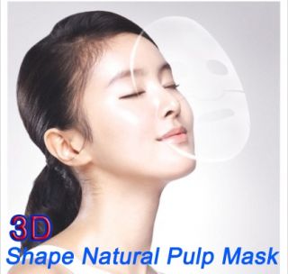  _NEW 3D Shape Natural Pulp Essence Mask Pack Facial Sheet 23g. 15PCS