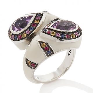 127 621 my precious rainbow 2 23ct amethyst and multicolor sapphire