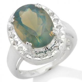 127 528 4 93ct blue ash opal and white topaz sterling silver oval ring