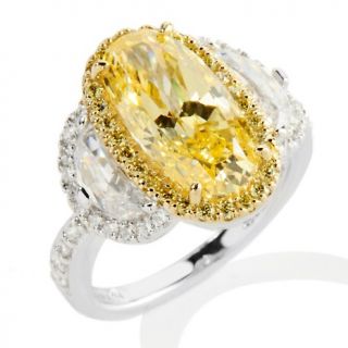 118 683 absolute 5 01ct canary oval 3 stone ring note customer pick