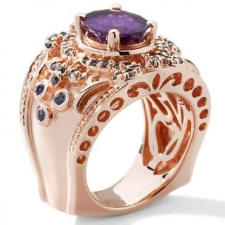 Jewelry Rings Fashion Dallas Prince 2.76ct Amethyst, Blue Diamond