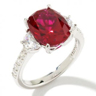 Jean Dousset Absolute and Created Ruby Cushion Ring