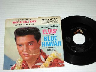 45rpm w Pic Sleeve Elvis Presley CanT Help Falling RCA