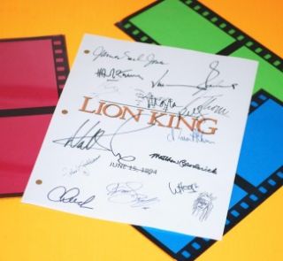 Lion King Movie Signed Script rpt James Earl Jones