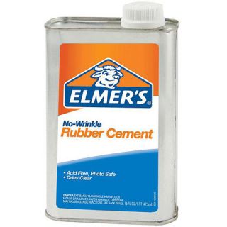Elmers No Wrinkle 16 oz Rubber Super Glue Cement Bonds Paper Wood