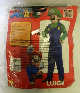  Brothers Luigi Kids Halloween Party Family Costume L 12 14