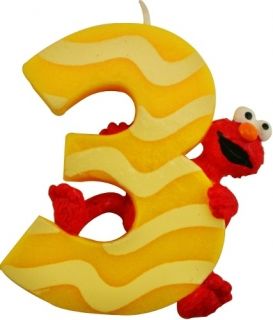 Sesame Street Elmo 3rd Birthday Candle Party Supplies