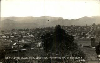 Escondido CA Palomar MT Panorama Old Real Photo Postcard