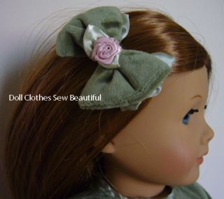 Doll Clothes Fit American Girl Olive Velvet Fancy Dress