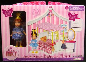 Fancy Nancy Doll Mini Bedroom Playset Dollhouse Furniture Set New