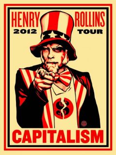 HENRY ROLLINS CAPITALISM shepard fairey obey giant **SOLD OUT**