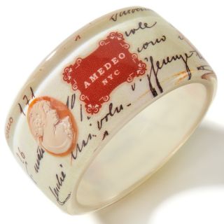 144 383 amedeo nyc amedeo nyc lettera d amore resin bangle bracelet