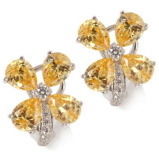 139 781 absolute jean dousset 7 11ct absolute canary floral earrings