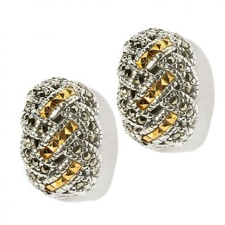 143 053 marcasite sterling silver braided earrings rating be the first