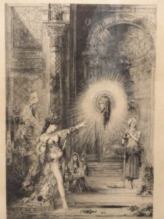 Signed 19 C Engraving by Eugene Gaujean After Gustave Moreau The